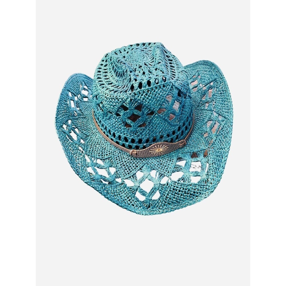 Gorgeous Blue Tombstone Brand Cowboy Western Hat One Size Festival